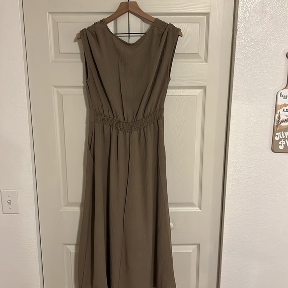 Brown maxi casual dress with pockets - Picture 6 of 6